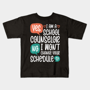 School Counselor Kids T-Shirt - Funny School Counselor by White Martian 